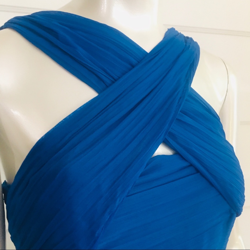 NWT B.B. Dakota pleated crinkle crisscross dress 6 - Picture 4 of 7